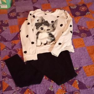 Black and white little girls outfit